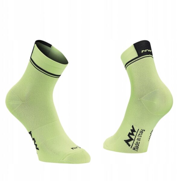 Skarpetki rowerowe NORTHWAVE LOGO 2 Lime Fluo/Bl S