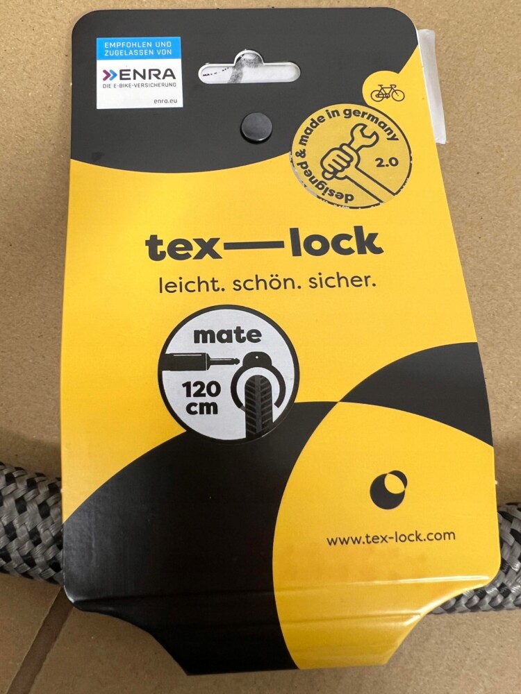 LINKA zabezpieczenie rowerowe TEX LOCK MATE szary - obrazek 6