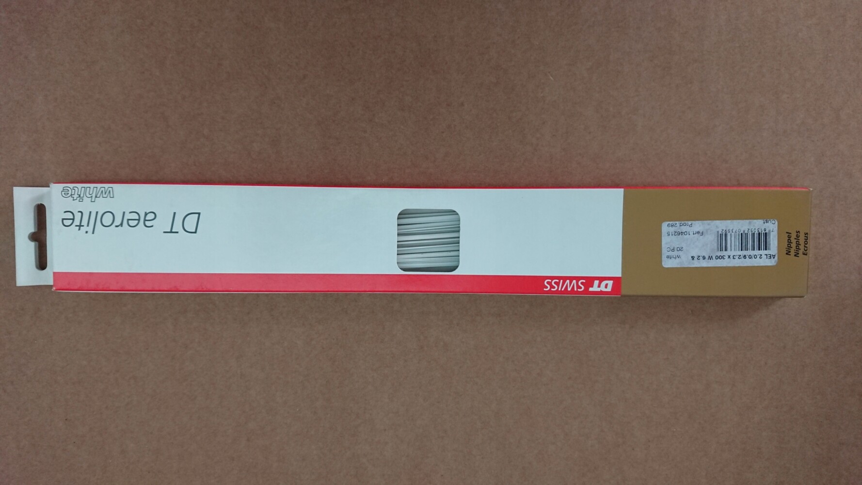 Szprychy DT aerolite 2.0/2.3x0.9 mm (białe).300mm - obrazek 2