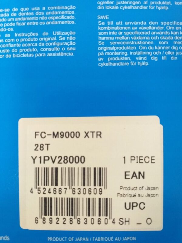 Zębatka tarcza Shimano XTR FC-M9000/M9020 28T - obrazek 2