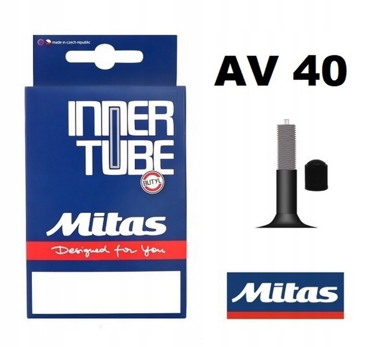 Dętka rowerowa Mitas 700x28C/45C 28 x 1.1-1.75 28/47-622/635 AV40 - obrazek 2