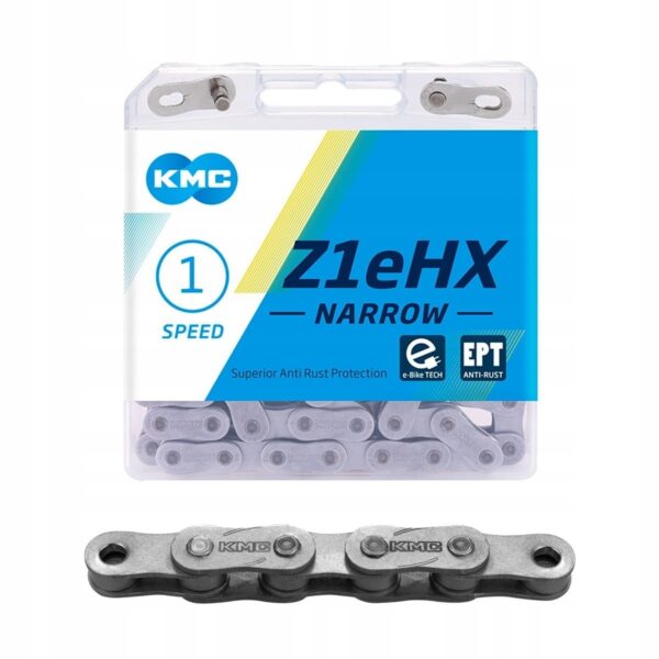 Łańcuch KMC Z1eHX 1/2x3/32 128 ogniw 1s. + spinka E-Bike
