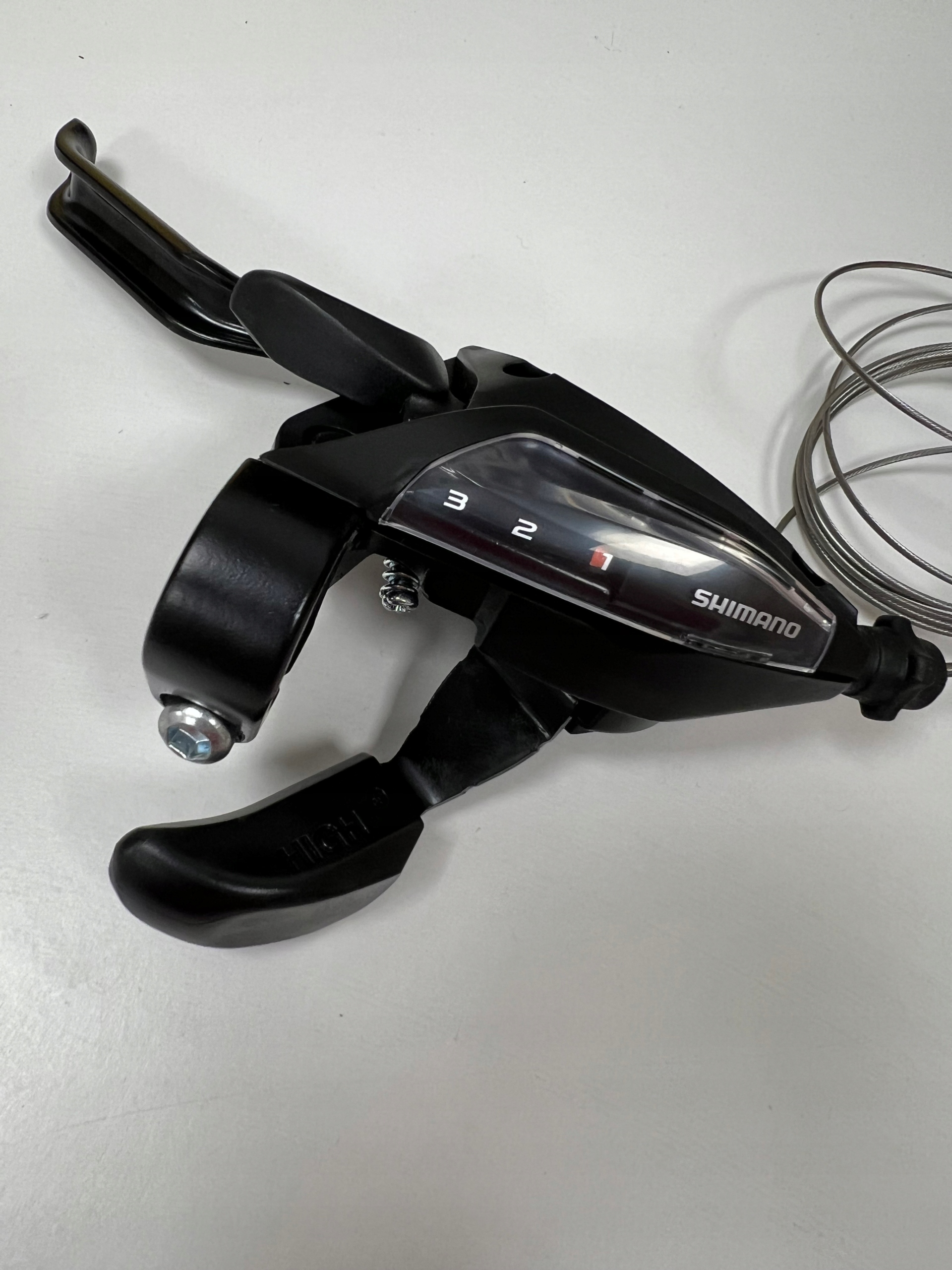 Klamkomanetka Shimano Altus ST-EF500-L CZARNA 3-rzędowa + linka - obrazek 3