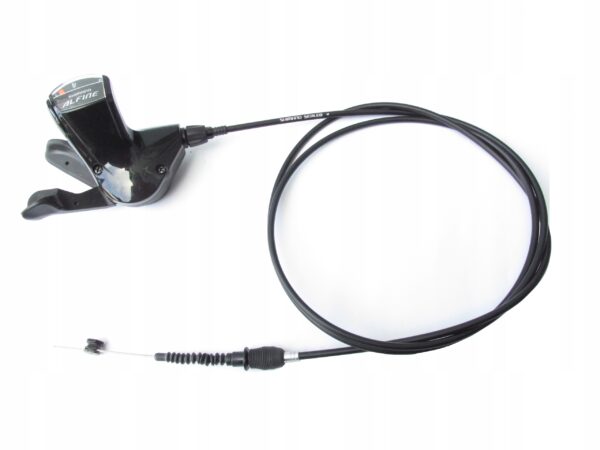 Manetka prawa tylna Shimano Alfine SL-S7000 8speed czarna, linka, pancerz - obrazek 2