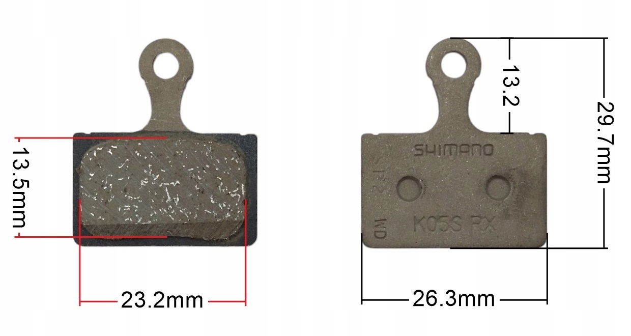 Klocki Hamulcowe Shimano K05S-RX żywiczne 1 para - obrazek 3