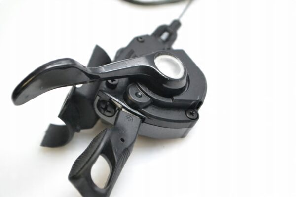 Manetka rowerowa Shimano Deore XT SL-M8000 2/3s I-Spec II Lewa + Linka - obrazek 3
