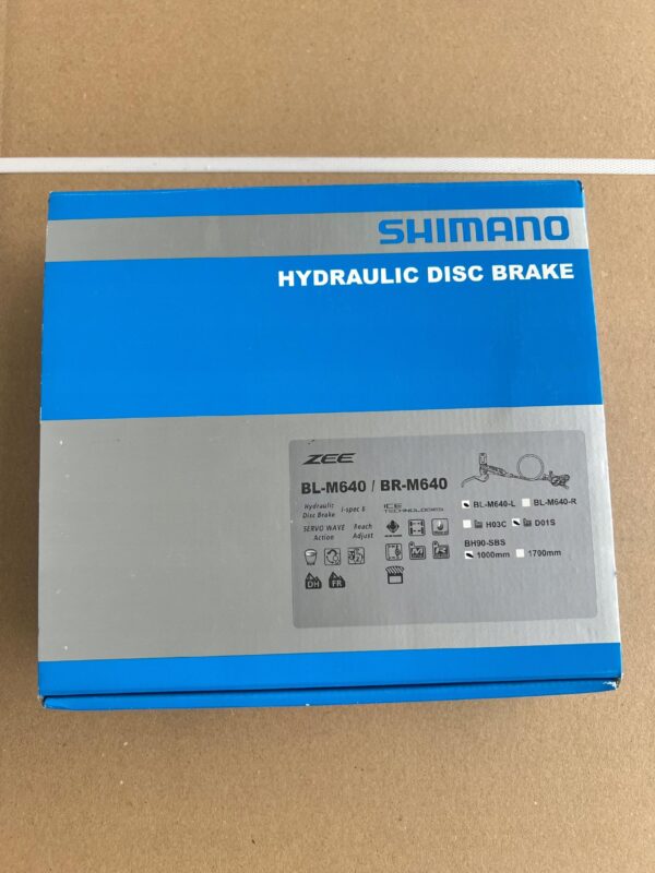 Hamulec tarczowy SHIMANO ZEE BR-M640/BL-M640 4 tłoczki przód 1000 mm - obrazek 2
