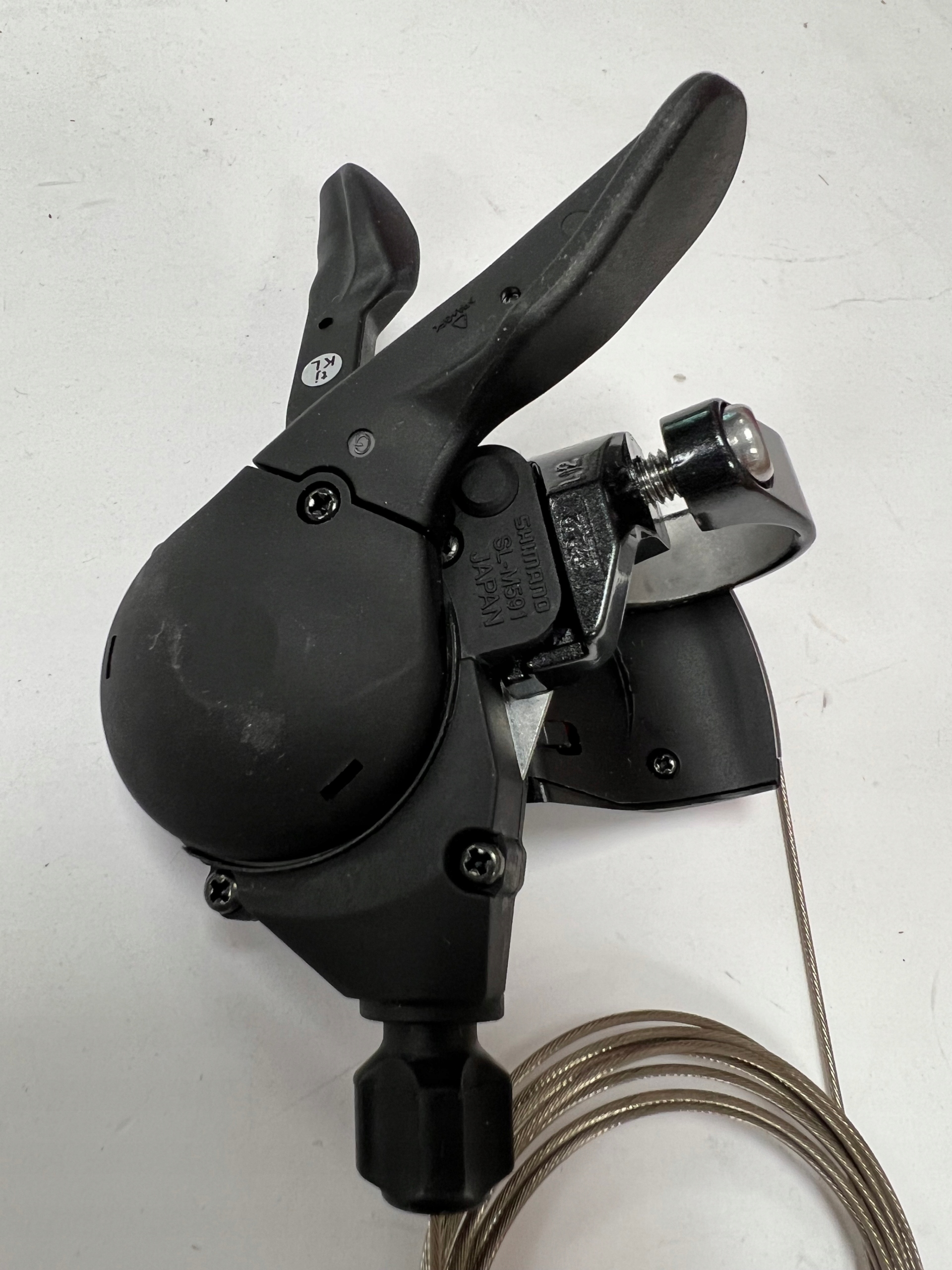 Manetka przednia Shimano Deore SL-M591 3 rzędowa, obejma + Linka - obrazek 4