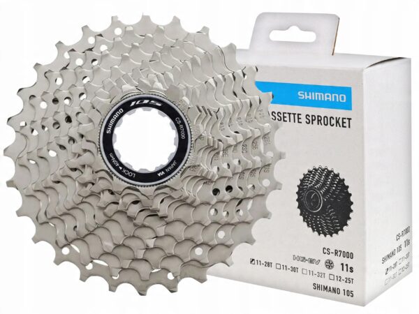 Kaseta szosowa Shimano 105 CS-R7000 11 rzędowa 11-28T srebrna Box
