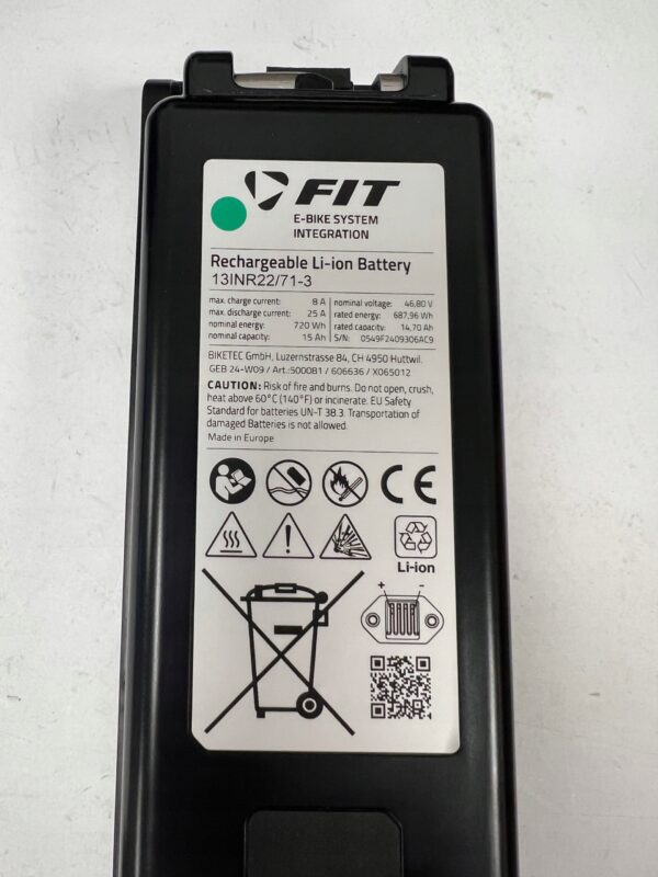 Bateria rowerowa Ultracore 720 FIT 48 V, E-BIKE, Flyer, Hercules, Kettler - obrazek 5