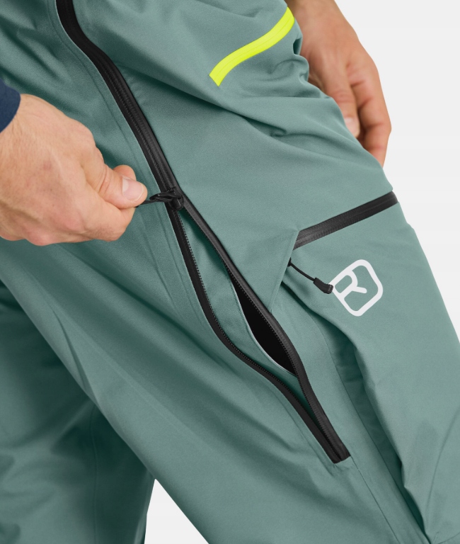 Spodnie narciarskie ogrodniczki męskie Ortovox 3L Deep Shell BIB r.S Merino - obrazek 4