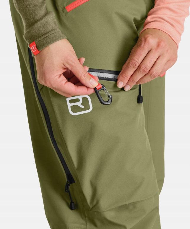 Spodnie narciarskie ogrodniczki damskie Ortovox 3L Deep Shell BIB rS Merino - obrazek 4