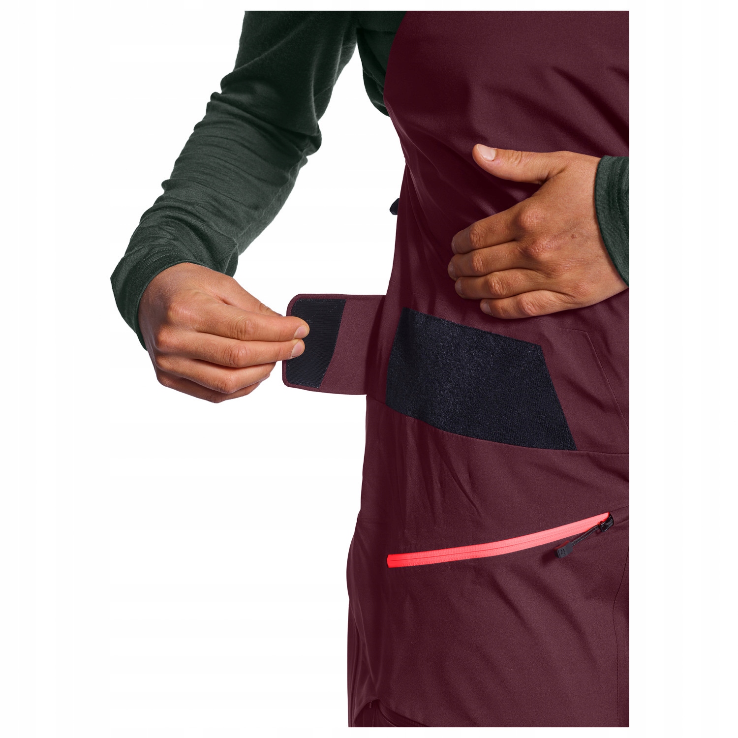 Spodnie narciarskie ogrodniczki damskie Ortovox 3L Deep Shell BIB rL Merino - obrazek 3