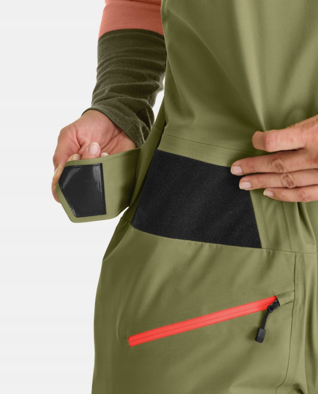 Spodnie narciarskie ogrodniczki damskie Ortovox 3L Deep Shell BIB rS Merino - obrazek 3