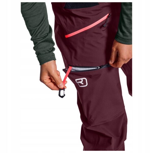Spodnie narciarskie ogrodniczki damskie Ortovox 3L Deep Shell BIB rM Merino - obrazek 4