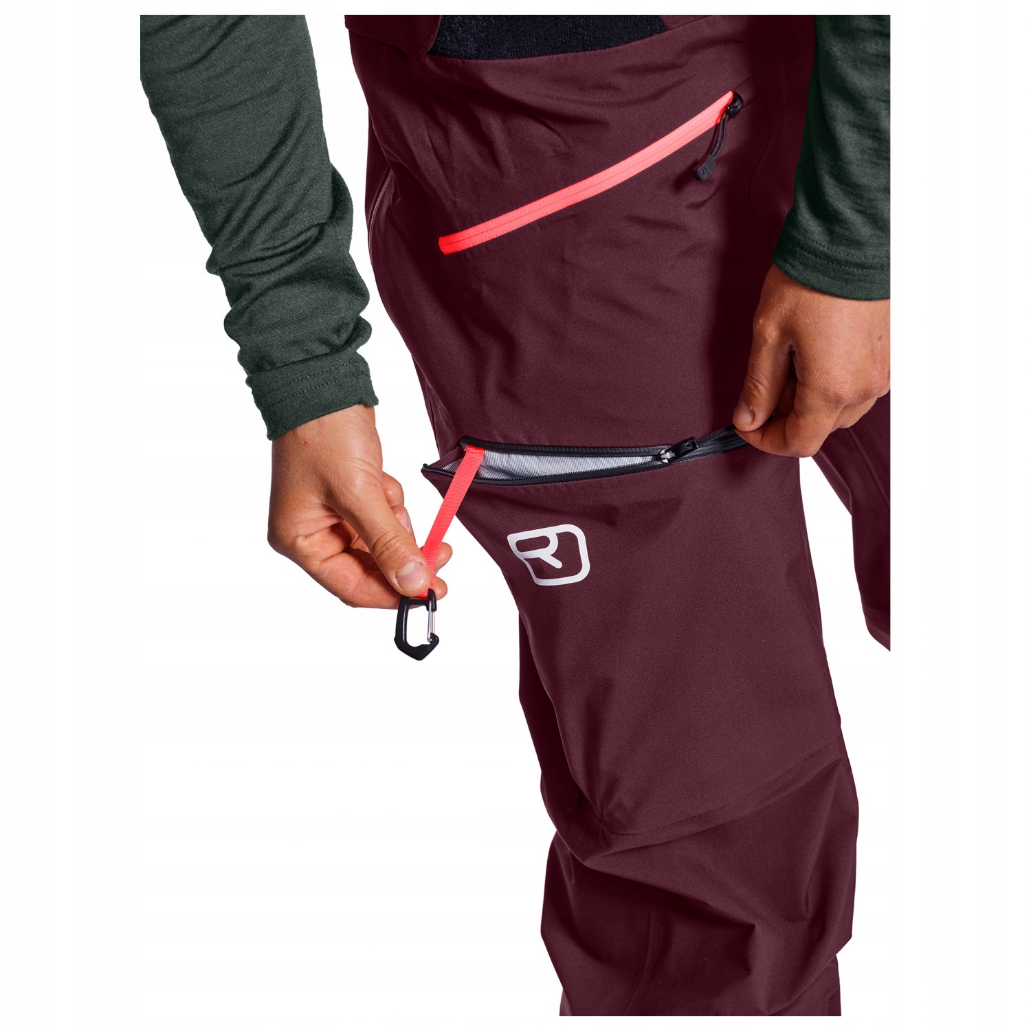 Spodnie narciarskie ogrodniczki damskie Ortovox 3L Deep Shell BIB rM Merino - obrazek 4