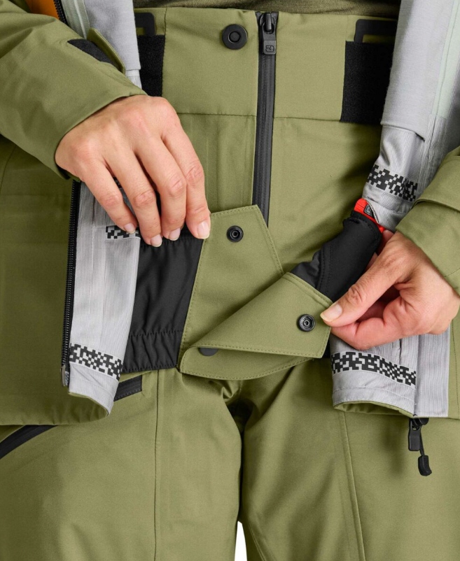 Kurtka Zimowa damska narciarska Ortovox 3L Deep Shell r.S Merino wild-herbs - obrazek 4