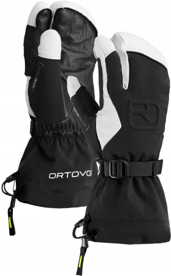 Rękawice Zimowe Męskie Ortovox Merino Freeride 3Finger Glove- black raven S
