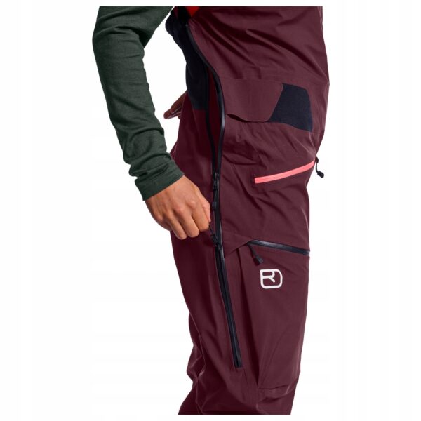 Spodnie narciarskie ogrodniczki damskie Ortovox 3L Deep Shell BIB rL Merino - obrazek 5