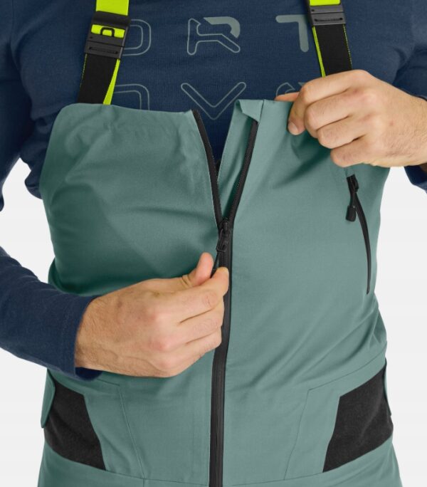 Spodnie narciarskie ogrodniczki męskie Ortovox 3L Deep Shell BIB r M Merino - obrazek 6