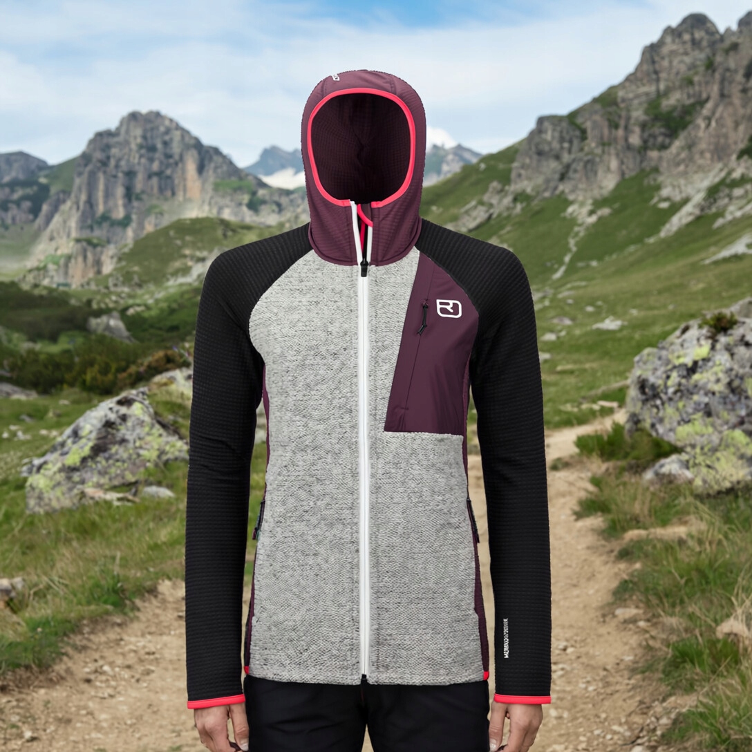 Bluza damska z kapturem Ortovox Fleece Gp Classic Knit Hoody r. S Merino - obrazek 3