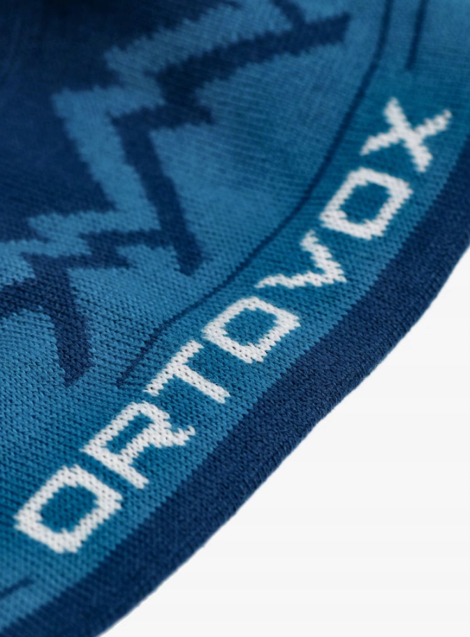 Czapka zimowa Ortovox Merino Peak Beanie petrol blue - obrazek 3