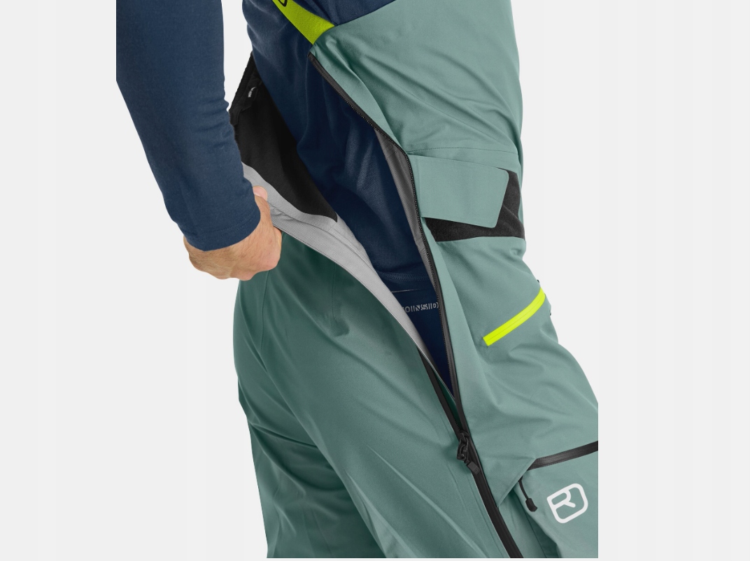 Spodnie narciarskie ogrodniczki męskie Ortovox 3L Deep Shell BIB r.S Merino - obrazek 5