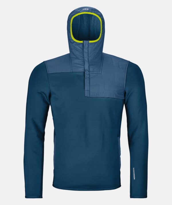 Bluza męska z kapturem Ortovox Fleece Plus Hoody rozm. M wełna Merino
