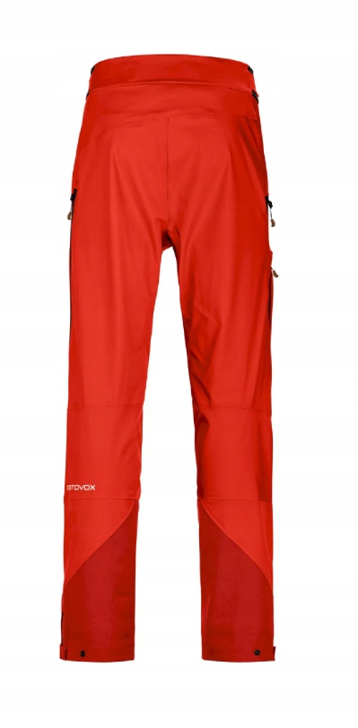 Spodnie skiturowe męskie ORTOVOX 3L Ortler hot orange r.XL Merino - obrazek 2