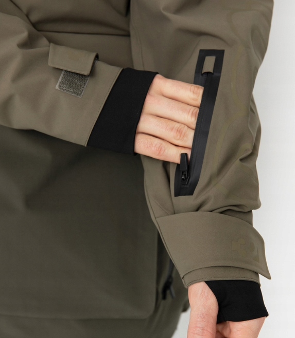 Kangurka, Kurtka snowboardowa męska ThirtyTwo Light Anorak Military r. L - obrazek 4